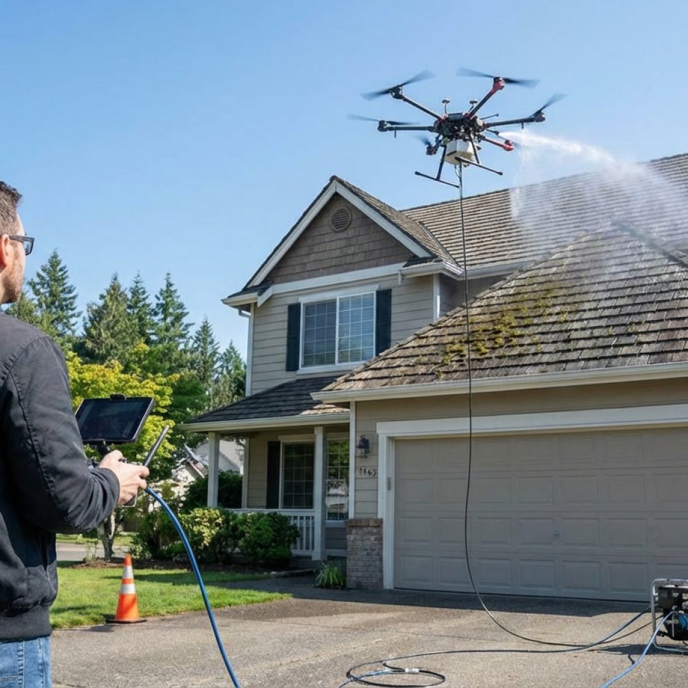 Apex Drone Roof Cleaning 2